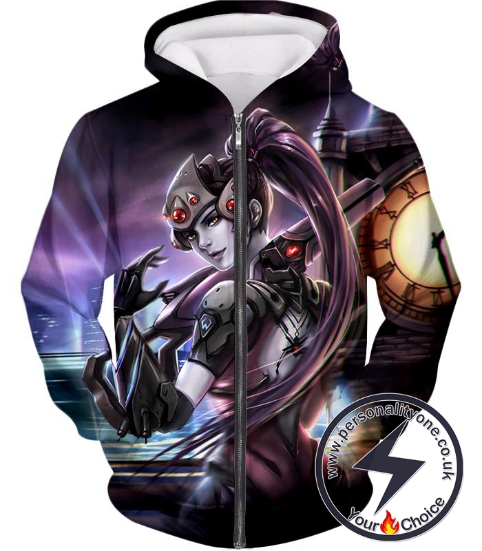 Overwatch Ruthless Talon Assassin Widowmaker Zip Up Hoodie